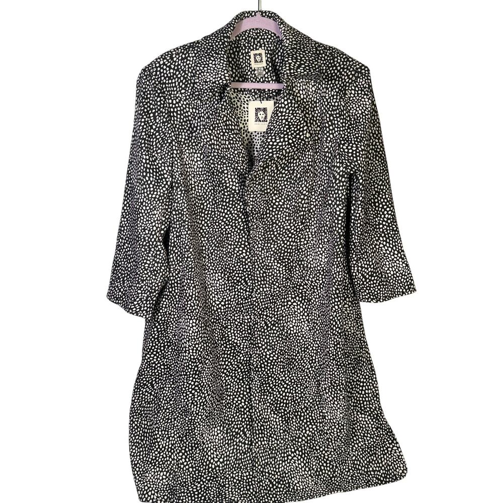 Anne Klein Women’s Black White Animal Print Jacket Blazer Size XL NWT